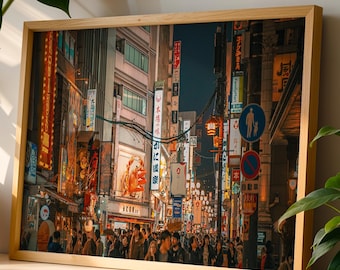 Osaka Dotonbori Japan Print: Travel Photography Wall Art (Digital Download