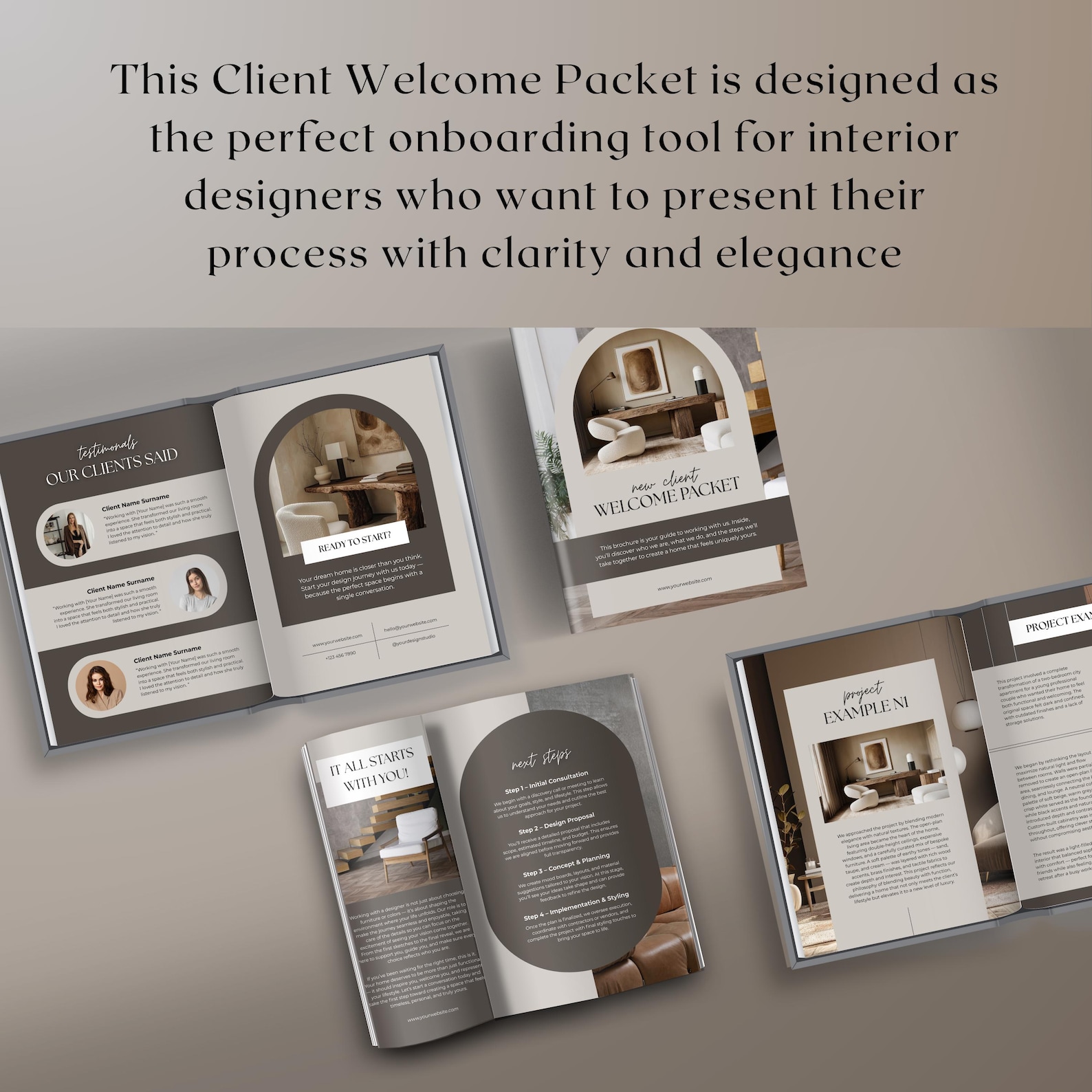 Designer Client Welcome Packet Template, Designer Onboarding ...