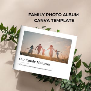 Editable Family Photo Album Template | 11x8.5 inch | 16 Pages | Canva Template | Printable & Customizable | Digital Family Scrapbook