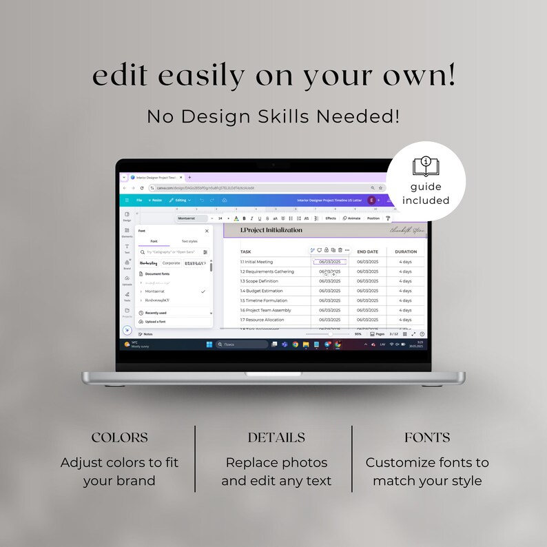 Interior Designer Workflow and Timeline Template: 10-phase Client ...