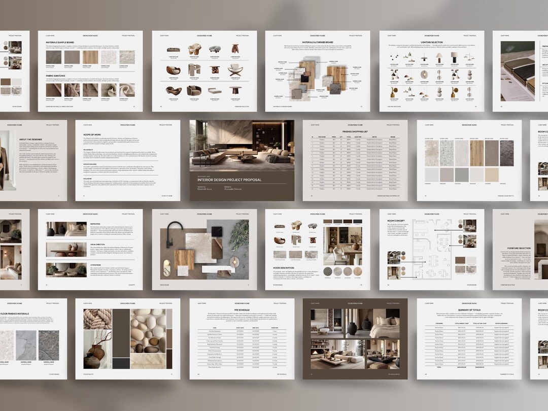 Interior Design Project Proposal Template | Presentation for Client ...