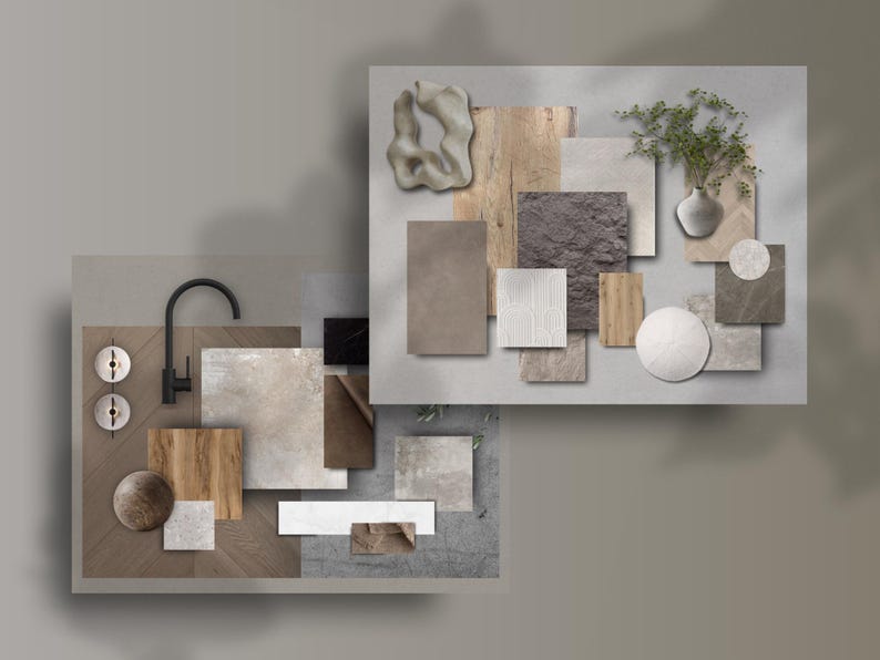 Interior Design Mood Board Template | Printable & Editable DIY Sample ...