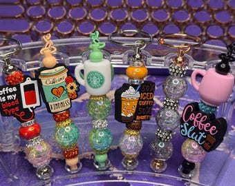 Coffee Lover Keychains/ Bag Charms