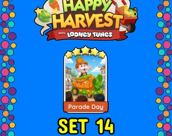 Parade Day - Set 14 - Monopoly_Go Sticker 5 Star - Happy Harvest Album