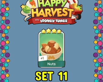 Nuts - Set 11 - Monopoly_Go Sticker 4 Star - Happy Harvest Album