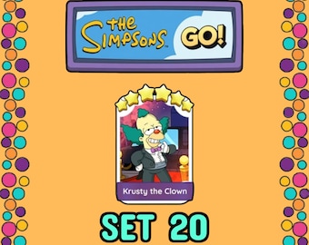 Krusty der Clown Set 20 - Die Simpsons Album Sticker 6 Sterne - Monopoly