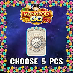 MonopolyGo 5 Star Stickers Posh_Pets Album - (5 Pieces)