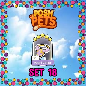 Pearl Collar Set 18 - Monopoly_Go Sticker 5 Stars - Posh Pets