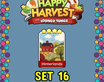 Hinterlands - Set 16 - Monopoly_Go Sticker 4 Star - Happy Harvest Album