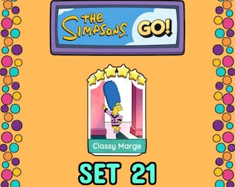 Klassisches Margeriten Set 21 - Die Simpsons Album Sticker 6 Sterne - Monopoly