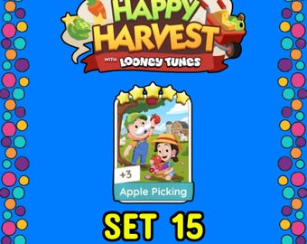 Raccolta delle mele - Set 15 - Adesivo Monopoly_Go 5 stelle - Album Happy Harvest