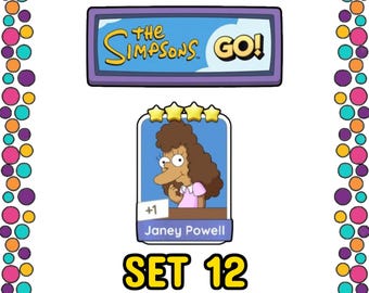 Janey Powell Set 12 - Monopoly_Go Sticker 4 Stars - The Simpsons Album