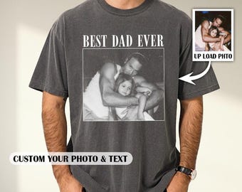 Custom Photo Dad Shirt, Personalised Comfort Colors Dad Shirt, Dad Picture Tshirt , Christmas Gift for Dad, Dad Tee, Dad Gift, Grandpa Gift