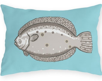 Cuscino da esterno, Collezione Sea Foam, Flounder On Aqua