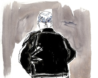 Man in Jacket, Archival Quality Print