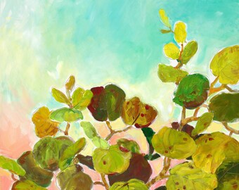 Sea Grapes Original Large Abstract Acrylic on Canvas Painting, 40"x40"