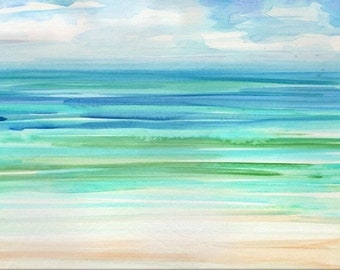 Calm Horizon II Diptych Canvas Print