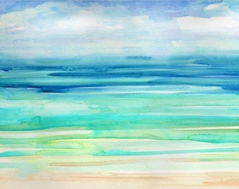 Calm Horizon I Canvas Print Diptych