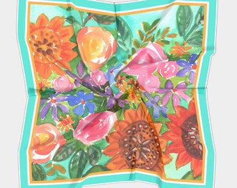 100% Silk Scarf, Sunny Disposition