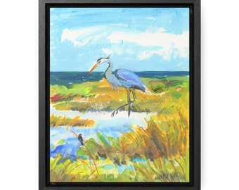 Framed Print, "Marsh Walker"