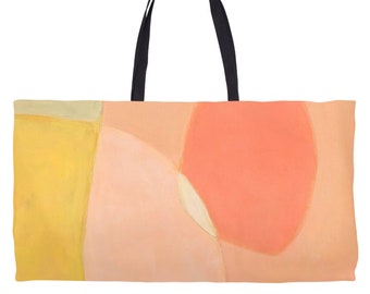 Weekender Tote, Color Block Abstract