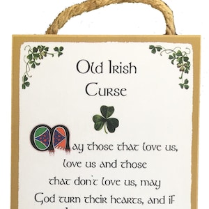 Old Irish Curse - Irish Poem - 5x10 Inch Hanging Wooden Plaque