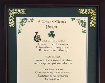 Police Officer, Personalized Framed Blessing