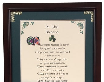 May There Always Be Work For Your Hands To Do - Framed Irish Blessing - Personalize with Name, Date, Custom Message