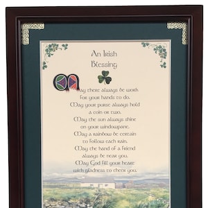 May There Always Be Work For Your Hands To Do - Framed Irish Blessing - Personalize with Name, Date, Custom Message