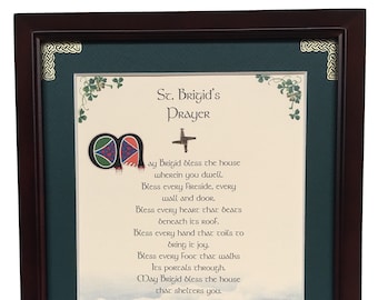 St. Brigid's Prayer - Framed Irish Blessing - Personalize with Name, Date, Custom Message