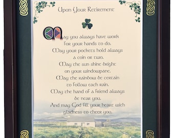 Retirement Poem Framed - May you Always Have Work for your Hands to do - Personalize with Name, Date, Custom Message