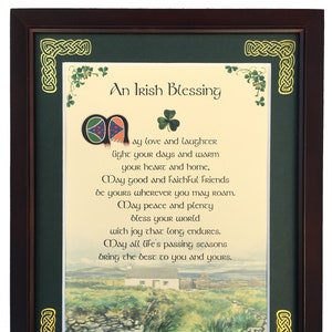 Irish Blessing May Love and Laughter Light Your Days And Warm Your Heart | Personalized Blessing Framed and Matted