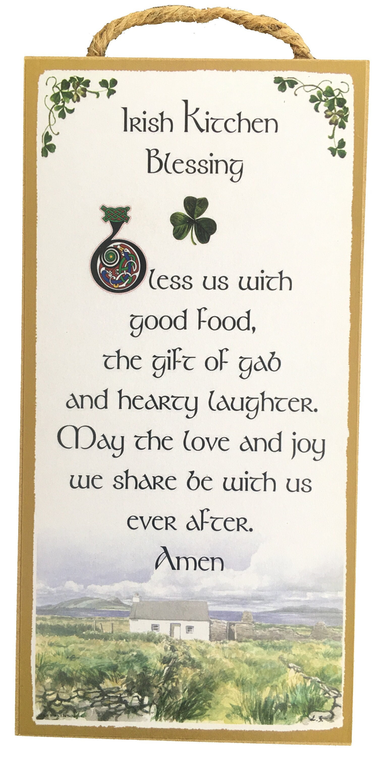 Irish Blessing Wall Art, Ireland Gift, Kitchen Wall Plaque, New Home Gift,  Chef Gift, Wedding Gift, Irish Kitchen Decor, Religious Prayer 