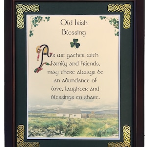 Old Irish Blessing, Personalized Blessing Framed,