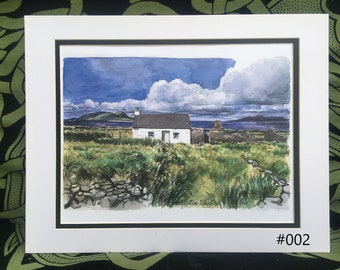 アイルランドの風景水彩画
