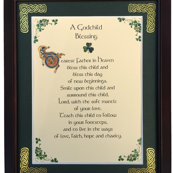 Godchild, godchild gift, godchild poem frame, Irish Blessing, Irish gifts, Irish gifts women, Irish gifts for men, Irish gifts for women,