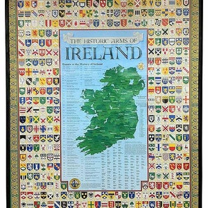 Irland Familien Wappen Poster Print