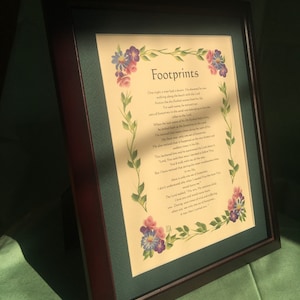 Footprints, Footprints in the Sand, Inspirational Poems, inspirational gifts, religious poems,