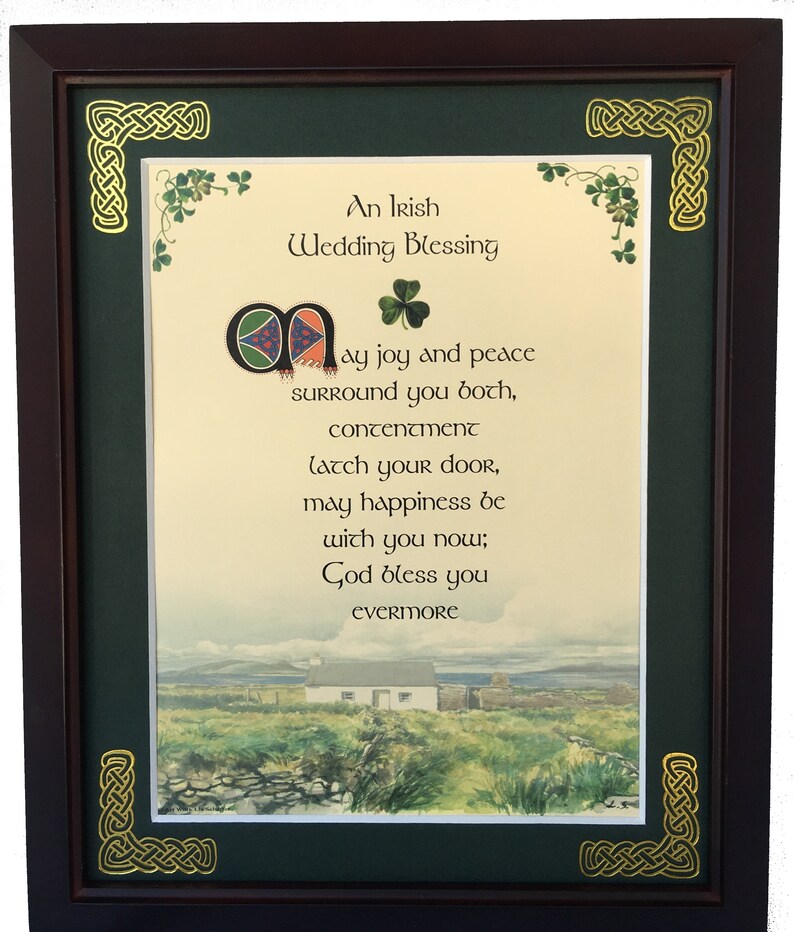 Irish Wedding Blessing Personalized Framed Blessing Irish Etsy