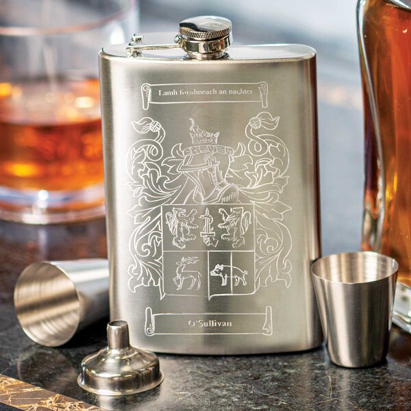 Engraved Flask Set Etsy