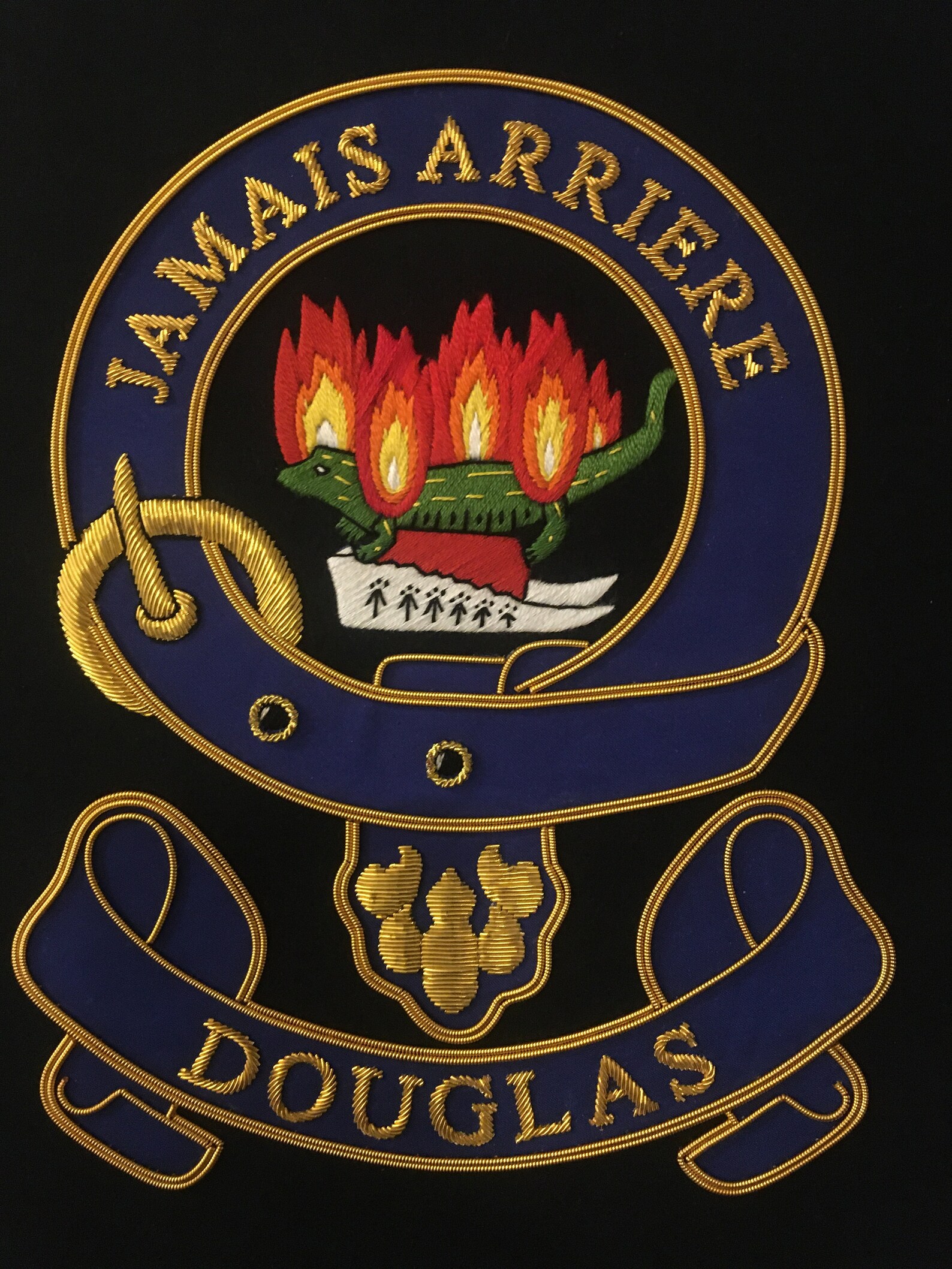 Gestickter Schottischer Clan Wappen Anstecker gerahmt Etsy