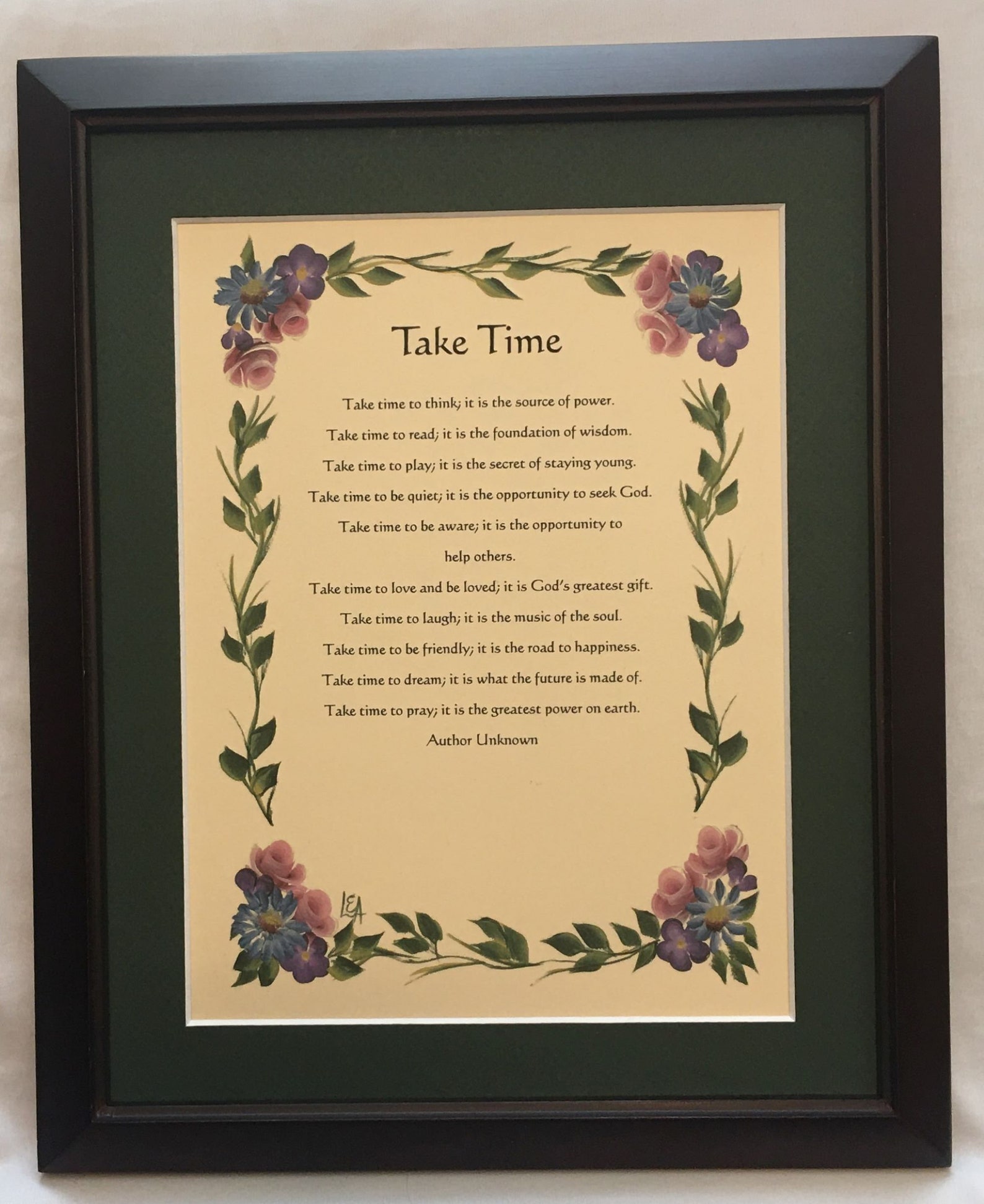 Take Time, Inspirational Poems, Inspirational Gifts, Religious Poems