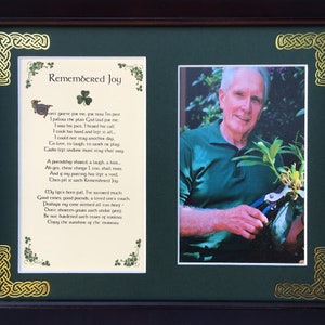In Memory, Remembered Joy, Framed Blessing, Personalize with Name, Date, and/or Custom Message