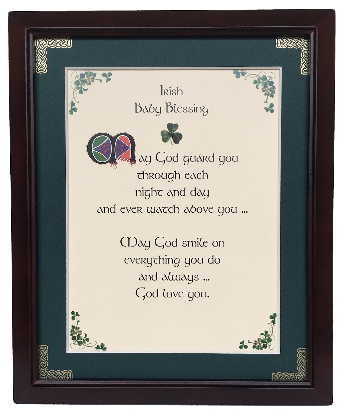 Irish Baby Blessing Personalized Framed Blessing May God Etsy