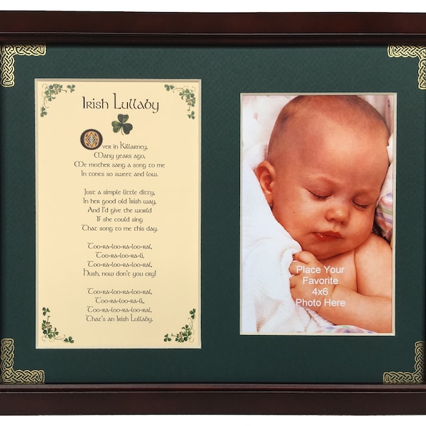 Irish Lullaby, Irish Baby Blessing, Personalized Blessing Framed