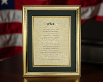 Invictus Framed Print - Inspirational Poetry Wall Art Decor Gift