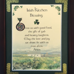 Irish Kitchen Blessing Personalized Framed Blessing, Irish gifts for men, Irish gifts for women, Irish gifts friend, Irish gifts home,