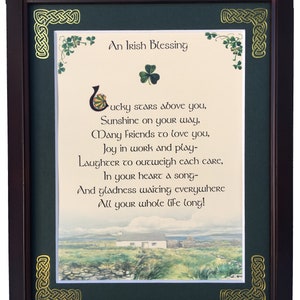 An Irish Blessing, Personalized Blessing Framed