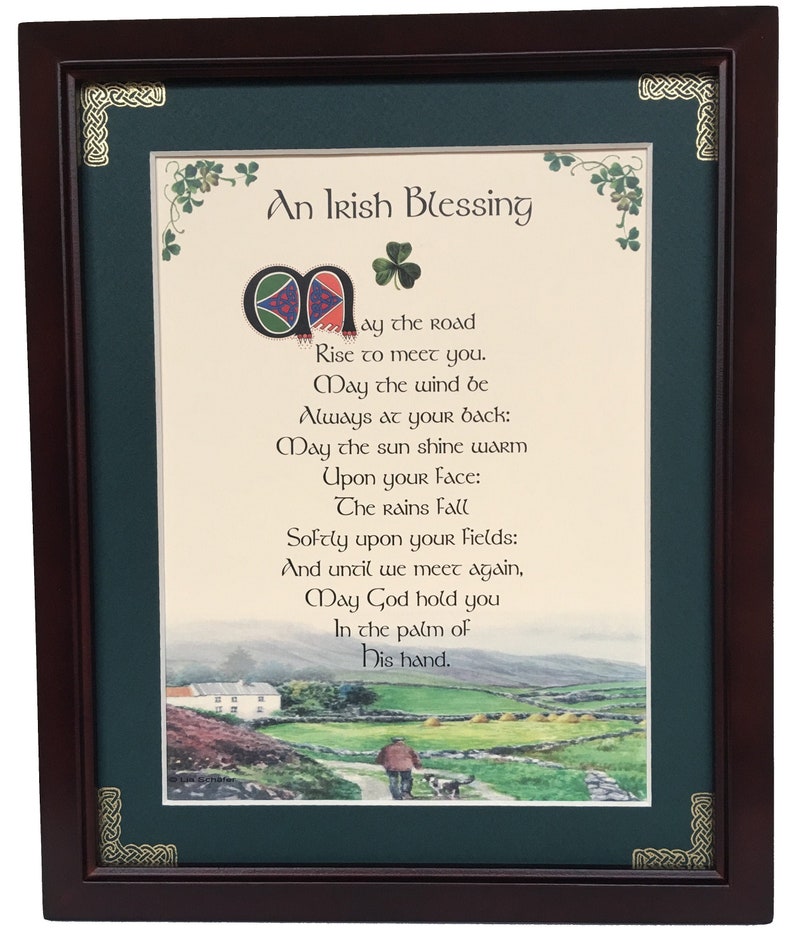 May the Road Rise up to Meet You Framed Irish Blessing Etsy