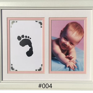 Hand Foot Inkpad Photo Frame Baby Handprint Footprint Kit Newborn Picture Frames Suite Pvc Plastic